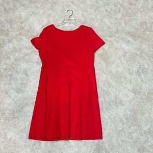 JCrew red short sleeve dress